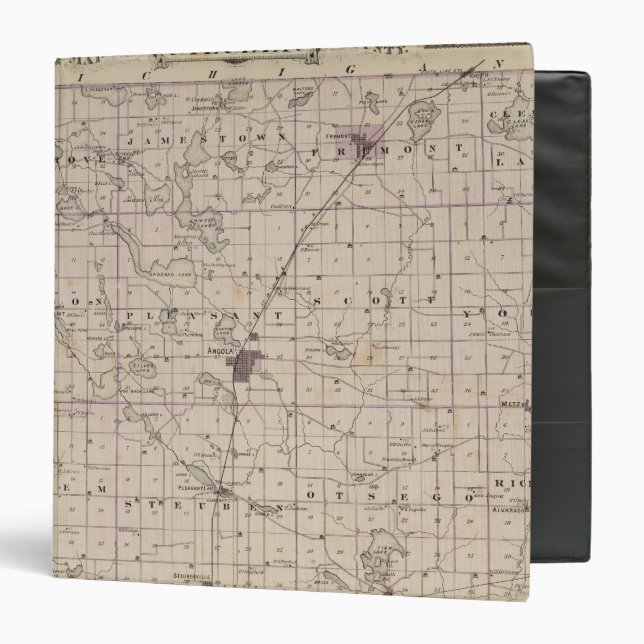 Map of Steuben County Indiana Binder (Front/Inside)