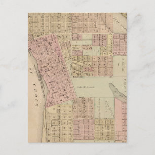 Map of Stillwater, Washington County, Minnesota Postcard