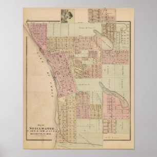 Map of Stillwater, Washington County, Minnesota Poster