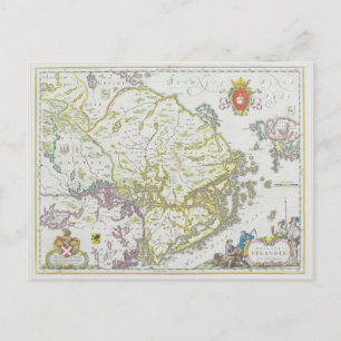 Map of Stockholm, Sweden Postcard