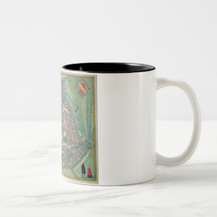 Map of Strasbourg, from 'Civitates Orbis Terrarum' Two-Tone Coffee Mug