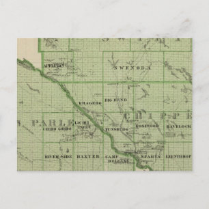 Map of Swift, Minnesota Postcard