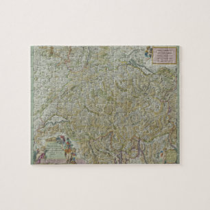 Map of Switzerland 2 Jigsaw Puzzle