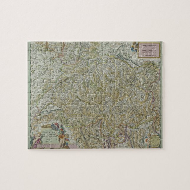 Map of Switzerland 2 Jigsaw Puzzle (Horizontal)
