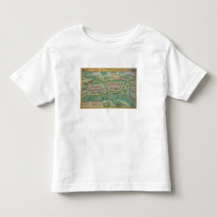 Map of Szolnok, from 'Civitates Orbis Terrarum' by Toddler T-shirt