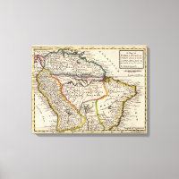 Map of Terra Firma, Peru, Amazone Land, Brasil