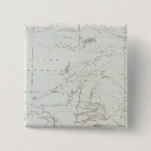 Map of Texas and part of New Mexico 2 Inch Square Button