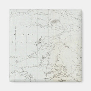Map of Texas and part of New Mexico Magnet