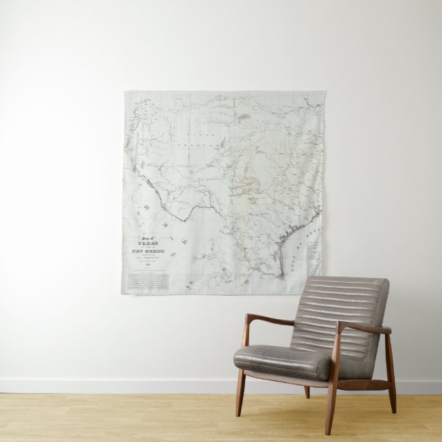 Map of Texas and part of New Mexico Tapestry (In Situ)