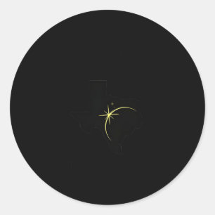 Map Of Texas Path Of Totality 04.08.2024 Total Sol Classic Round Sticker
