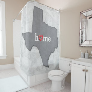 Map of TEXAS with HOME and HEART