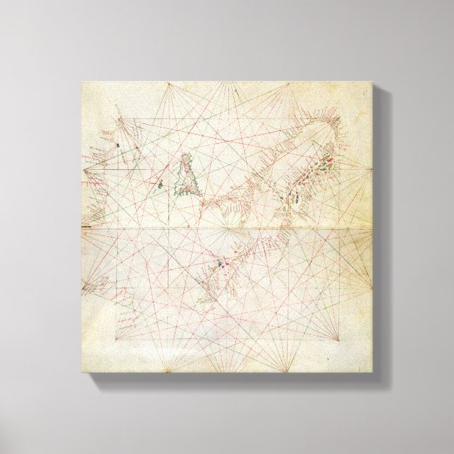 Map of the Adriatic Sea Canvas Print (Front)