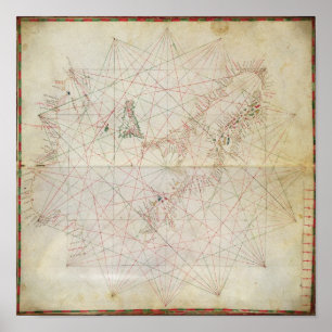 Map of the Adriatic Sea Poster