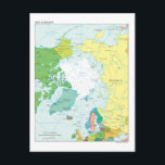 Map of the Arctic Region Postcard<br><div class="desc">Political map of the Arctic Region and the countries around it,  collect all the mapcards with the continents of the world:</div>