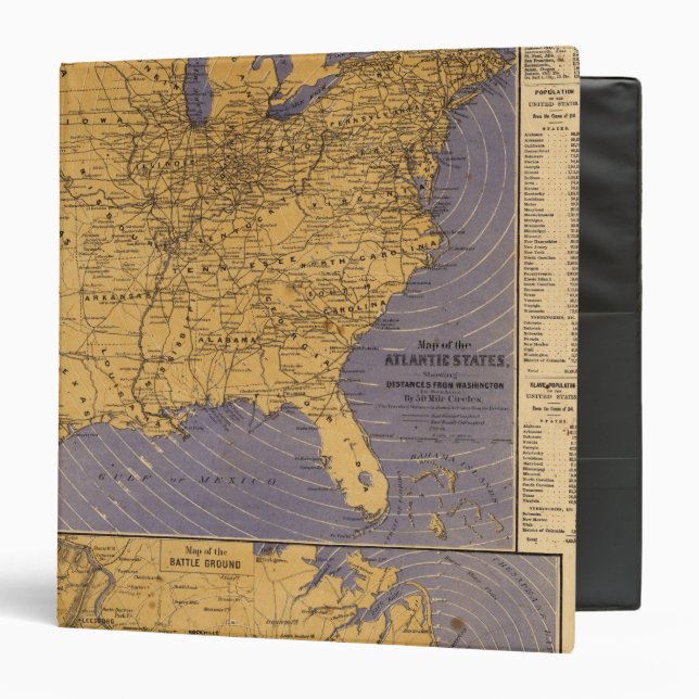 Map of the Atlantic States Binder (Front/Inside)