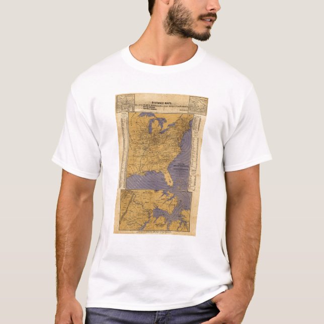 Map of the Atlantic States T-Shirt (Front)