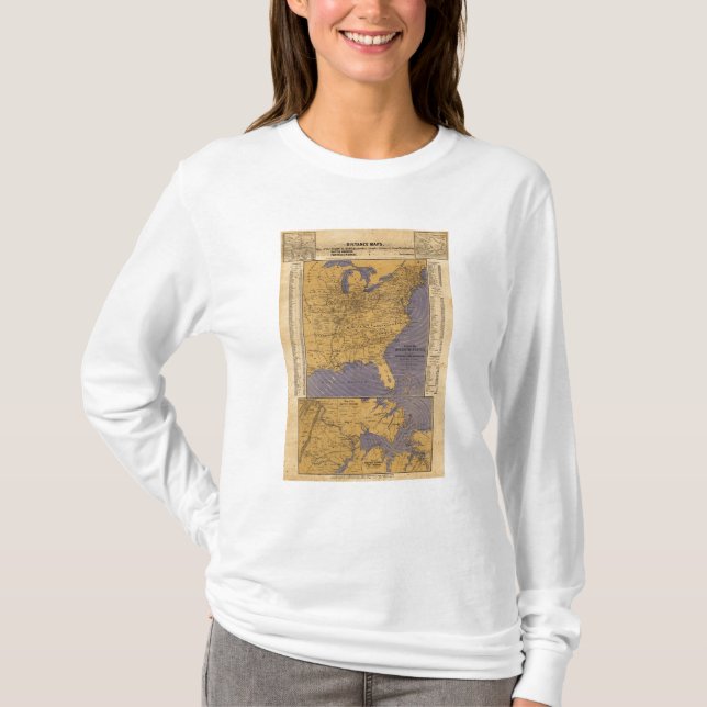 Map of the Atlantic States T-Shirt (Front)