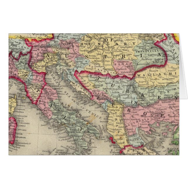 Map Of The Austrian Empire (Front Horizontal)