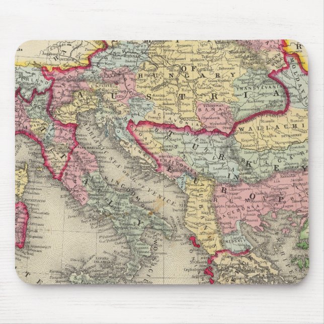 Map Of The Austrian Empire Mouse Pad (Front)