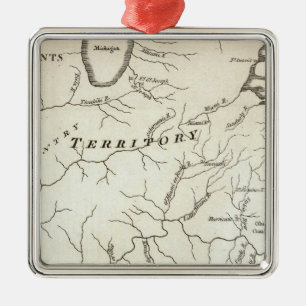 Map of the Back Settlements Metal Ornament