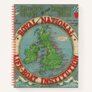 Map of the British Isles - Life-Boat Chart Notebook