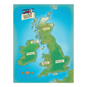 Map of the British Isles Photo Print