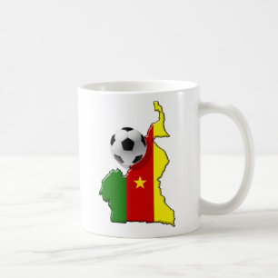 Map of the Cameroon Cameroun soccer ball gifts Coffee Mug