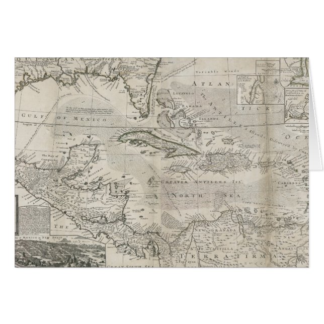 Map of the Caribbean | 1715 (Front Horizontal)