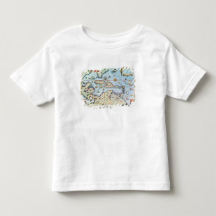 Map of the Caribbean islands Toddler T-shirt