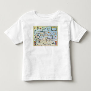 Map of the Caribbean islands Toddler T-shirt