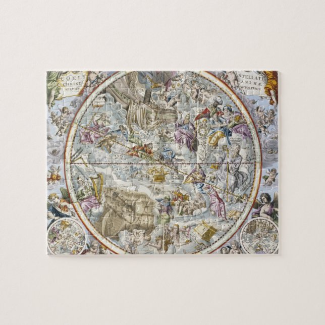 Map of the Christian Constellations as Depicted by Jigsaw Puzzle (Horizontal)