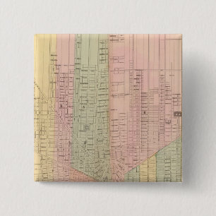 Map of the City of Detroit 2 Inch Square Button
