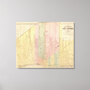 Map of the City of Detroit Canvas Print