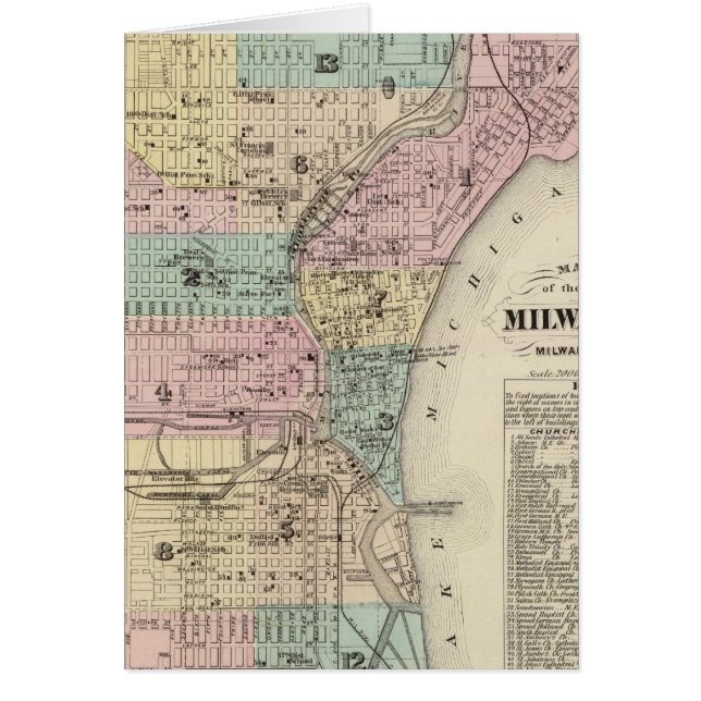 Map of the City of Milwaukee, Milwaukee Co (Front)