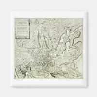 Map of the city of Rome, engraved by the artist, 1