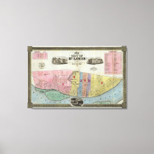 Map of The City of St. Louis Canvas Print