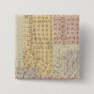 Map of the City of St. Peter, Minnesota 2 Inch Square Button