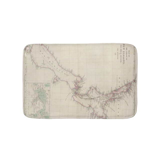 Map of the Colony of New Zealand Bath Mat (Front)