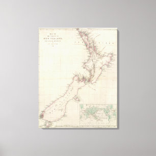 Map of the Colony of New Zealand Canvas Print