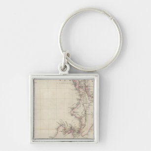 Map of the Colony of New Zealand Keychain