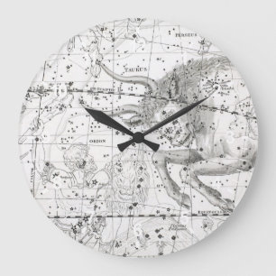 Map of The Constellations Plate XIV Large Clock