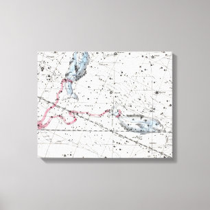 Map of The Constellations Plate XXII Canvas Print