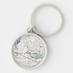 Map of The Constellations Plate XXII Keychain