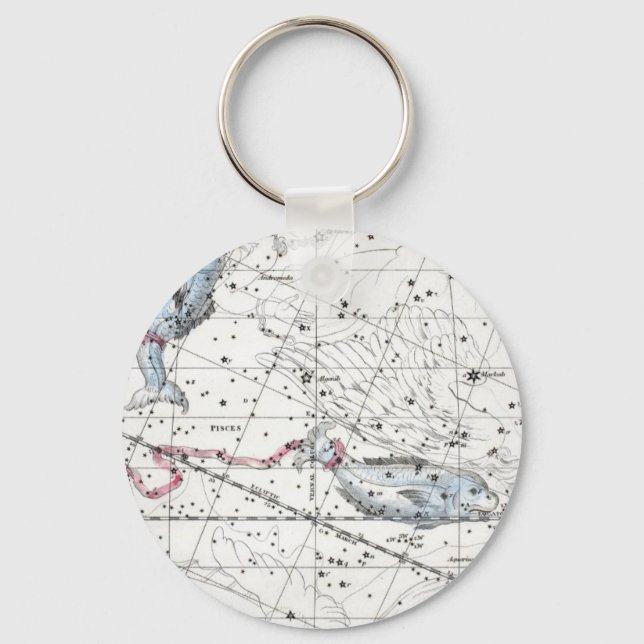 Map of The Constellations Plate XXII Keychain (Front)
