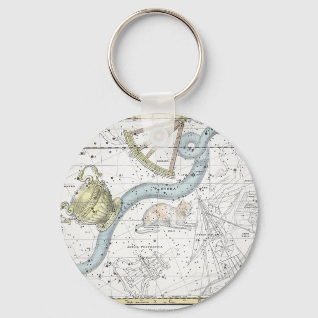 Map of The Constellations Plate XXVI Keychain (Front)