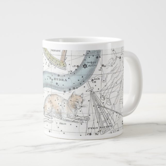 Map of The Constellations Plate XXVI Large Coffee Mug (Front Right)