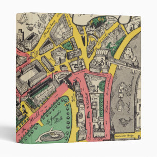Map of the Coronation Route, London, England Binder