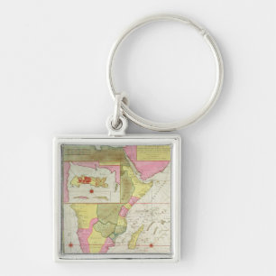 Map of the Countries of Africa Keychain
