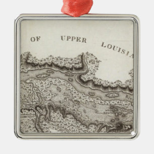 Map of the Country Of The Illinois Metal Ornament