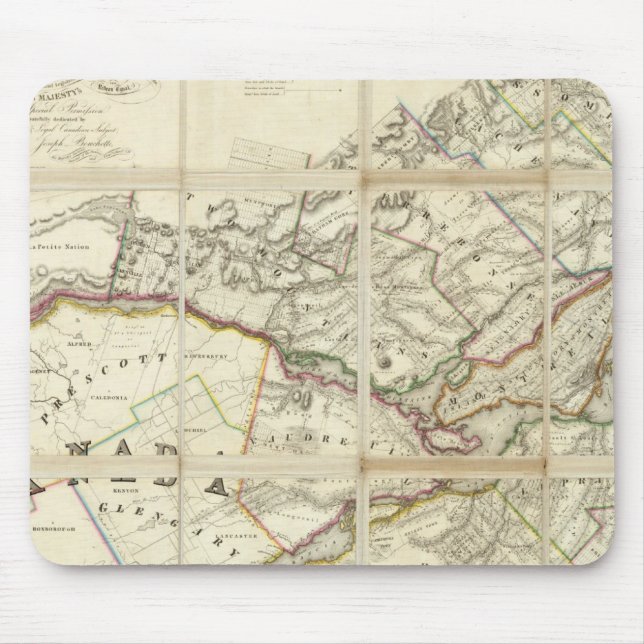 Map of the District of Montreal, Lower Canada Mouse Pad (Front)